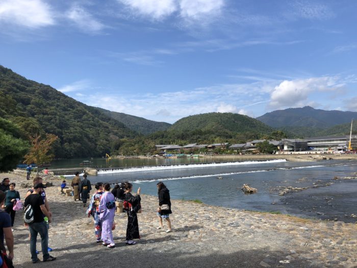 Folk vid Katsura River