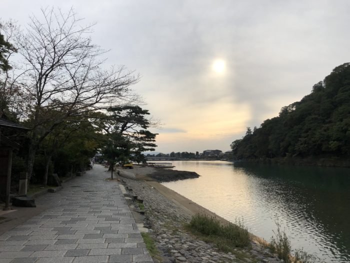 Löptur längs med Katsura River