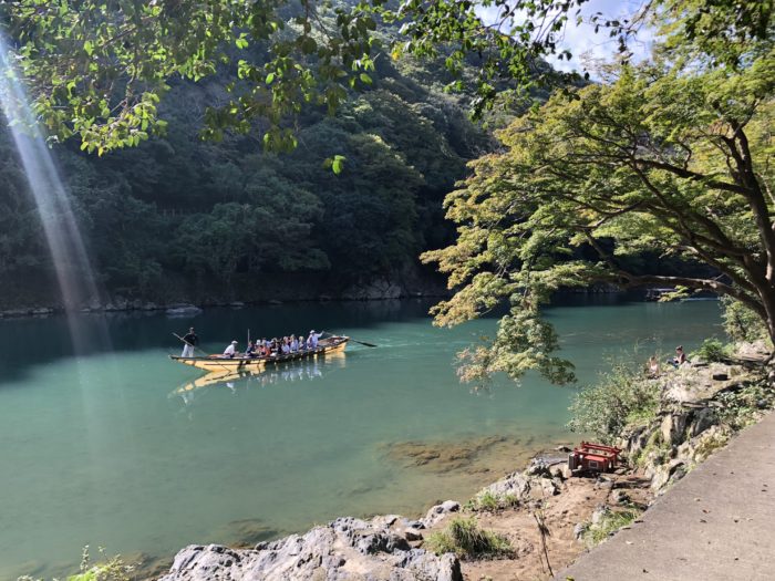 Båt på Katsura River